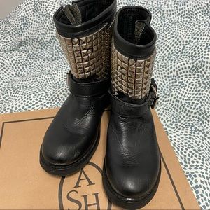 Ash - Titan Boots - Black With Silver Studs - 38